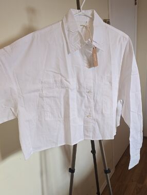 ELADAY White Serene Boxy Shirt NWT 26 Ptp 21 L NWT